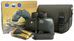 Militär Marine Fernglas 10x50 mit BAK4 Porro - Prismen + 360° Kompass für Marine, Segler, Outdoor