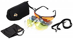 BROWNING Shooting Glasses CLAYMASTER | Schutzbrillen SET mit 5 verschiedenen Gläsern PSA EN 166 Gelb