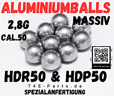 100x Aluminiumballs HDR50 | HDP50 | TR50 T4E Cal. 50