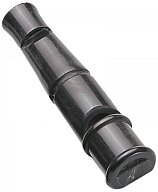 Hunde Doppelpfeife DOWN Mit Pfiff und Triller, mit Lederschnur. 8 cm lang. Echtes Büffelhorn. > 8cm
