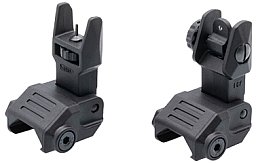 1 x DLG-167 Tactical Picatinny High Profile Sight SET | Klappvisierung für AR15 Weaver Pica Schienen