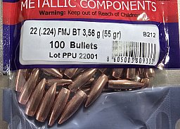 1000St. Prvi Partizan Geschosse .224 - 55gr. FMJ-BT