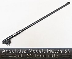 ANSCHÜTZ " Match 54 " Einzelladerbüchse ( System mit Lauf ) im Kaliber .22 LR