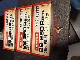 NORMA .22 - 250 Rem. 3,4 gr. Soft Point