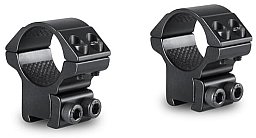 HAWKE - Match Ringmontagen Aluminium 1'' Zoll 25,4mm Mittelrohr für 9-11mm Schiene Bauhöhe MEDI 13mm