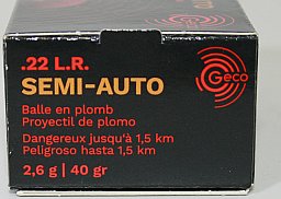 500 Schuss Geco Semi-Auto .22 l.r. / lfb | 2,6g 40gr LRN Blei Rundkopf | optimiert für Halbautomaten