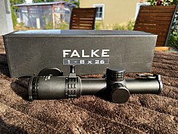 FALKE Taktisches Zielfernrohr 1-8x26 PRO SAS Absehen beleuchtet