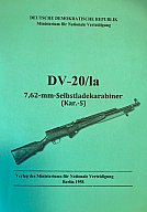 Nachdruck NVA Dienstvorschrift in deutsch Simonov Simonow SKS Gewehr DDR 7,62