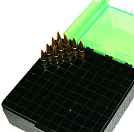 100er Patronenbox Munitionsbox von MTM mit Scharnier .308 Win 6,5 Creed .410 RM-100-16 Grün/Schwarz