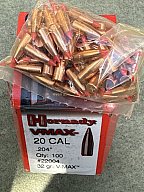 87 Hornady V-Max 20 CAL, .204“, 32 GR Geschosse