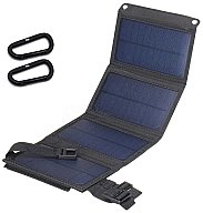 Kleines faltbares Solarpanel mit USB-Anschluss 10-20 Watt in Schwarz