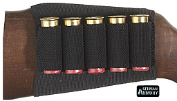 5 fach Gewehrschaft Patronenetui für Flinten Kal. 12 20 und 16 Schrot Schaftetui Patronenhalter