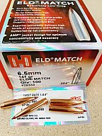 6,5/147grs ELD Match Hornady No. 26333 Geschosse 100 Stk.