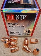 9mm/.355/124grs Hornady XTP Geschosse No.3557 100 stk.