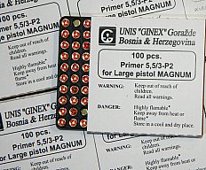 100St. | 100x GINEX Zündhütchen Large Pistol Magnum 5,5/3-P2 LPM L.P.M.> ähnl. CCI #350 Federal #155