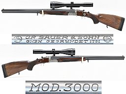 Drilling SAUER & SOHN Modell 3000 Luxus Kal. 16/70 - 7x65 R mit Handspannung und ZEISS ZF 2,5-10x52