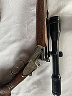 Ferlacher Bockbüchsflinte Cal. .223Rem. bzw Schrot 20/76 Swarovski Zielfernrohr Habicht 2,2-9x42