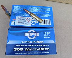 .308/168grs HPBT PPU 20 stk. A-363 #