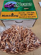 .22/.224/52 grs #1410# Sierra HPBT Geschosse 500 stk. # SSZ Berka