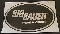 Original Sig Sauer Aufkleber When it counts Sticker Sportschiessen Schützensport