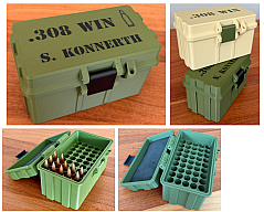 Munitionsbox .308 Win Ammo Box Patronen Wiederladen 50 Schuss personalisierbar abschließbar