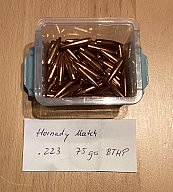 70 Geschosse .223 Hornady Match 75gr