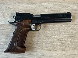 Sportpistole Nowlin World Cup PPC, Kaliber 9 mm Luger, mit Nillgriff u. Aristocrat-Visierung, 1911er