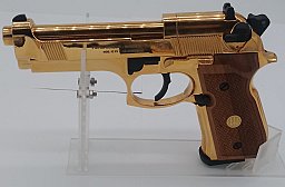Beretta Mod.92 FS, 24 Karat Gold-Finish mit Echtholzgriffschalen