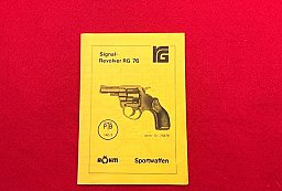 REVOLVER RG 76 PTB 140-2 ORIGINALE GEBRAUCHSANLEITUNG