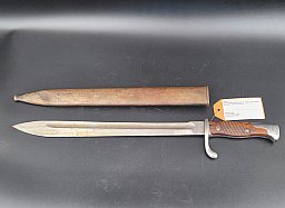 Seitengewehr 98/05 neuer Art mit Stahlscheide, Sägerücken ausgeschliffen