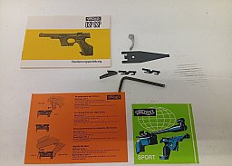Original Walther GSP Konvolut, Korn, Abzug, Visierung, Vintage Aufkleber, usw. sehr selten