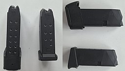 1x Glock 26 Magazin (10+1) +1x Glock 19 Magazin (15) mit Adapter für Glock 26