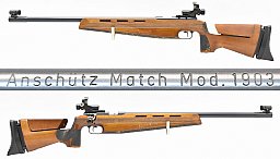 ANSCHÜTZ Modell 1903 " Nuß " Einzelladerbüchse im Kaliber .22 LR mit Diopter