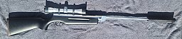 Luftgewehr Weihrauch HW 35 K (Stainless-Look) + Hubertus ZF 4x32 + Schalldämpfer