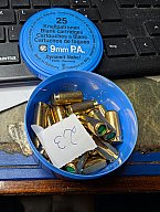 23 Knallpatronen kal. 9 mm pa