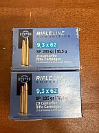 40 Schuss RPU Rifle Line 9,3x62 – 285 gr / 18,5 g SP – 2 x 20 Schuss