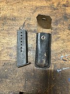 orig.WALTHER P1, 70er Jahre Bundeswehr Magazin 9mm, 8 Schuss+ Ledertasche