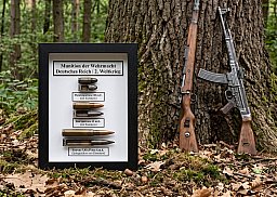 MUNITION DER WEHRMACHT wk2 k98 mg42 stg44 p38 p08 Schaukasten MUNITIONSDISPLAY Geschenk