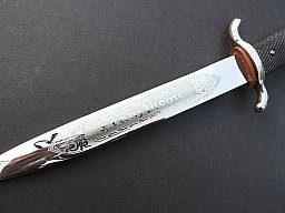 FASCHINENMESSER FÜR FEUERWEHROFFIZIERE, MIT KLINGENÄTZUNG