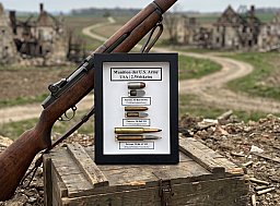 MUNITION DER US ARMY wk2 M1 Garant Carbine Colt 1911 Schaukasten MUNITIONSDISPLAY Geschenk