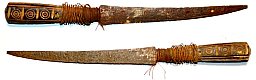 afrikanisches Messer mit Holzgriff