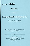 Nachdruck Kaiserliche Dienstvorschrift Gewehr 98 von 1899 / 1902