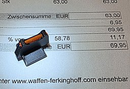 Desert Eagle XIX , Visierkorn Fiber rot 11mm