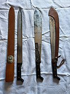 Konvolut aus 3 älteren großen Messer/Macheten