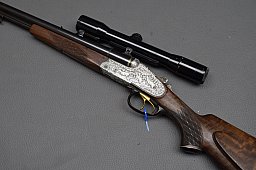 Seitenschloss Krieghoff Neptun -T- Primus, Kettner Köln, graviert Kaliber 16/70 7x57R, sehr gut