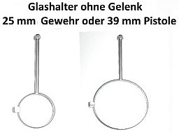 Glashalter für Schiessbrillen 25 mm und 39 mm