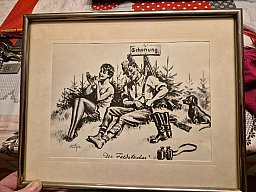 Bild lustig "Der Feldstecher" Jagd