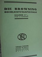 Dienstvorschrift, Beschreibung und Nutzung Pistole Browning Pistole Mod. 35 HP