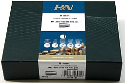 500St. H&N Geschosse .356 HP HS 100grs 6,48g 9mm KURZ Haendler & Natermann BLEIGESCHOSSE High Speed