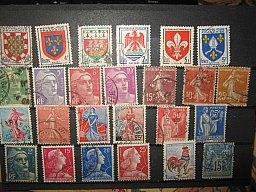 25x Frankreich gestempelt.